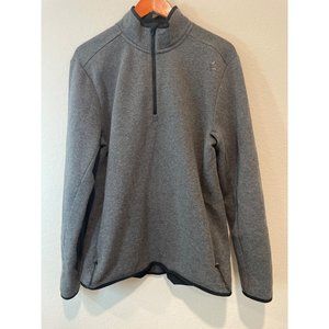Reebok Gray 1/4 Zip Athleisure LS Pullover